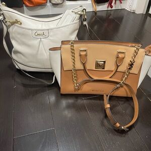 Bundle Coach Off-White Shoulder Bag and Michael Kors New
